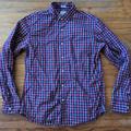 J. Crew Shirts | J. Crew Button Down Poplin Slim Fit Red/Blue/Cream Plaid Cotton Shirt In Large | Color: Blue/Red | Size: L