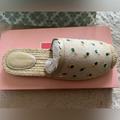 Kate Spade Shoes | Kate Spade Pineapple Canvas Slips Ons, Size 7 & 7.5, Nwt | Color: Cream/Green | Size: Various