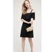 Anthropologie Dresses | Anthropologie Maeve Cold Shoulder Black Flounce Dress | Color: Black | Size: S