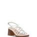 Lucky Brand Bassie Strappy Block Heel - Women's Accessories Shoes High Heels in Open White/Natural, Size 8.5