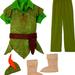 Disney Costumes | Disney Store Toddler Boys 6pc Peter Pan Costume Size 4t - Nwt | Color: Green | Size: 4t