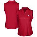 Women's Cutter & Buck Cardinal Houston Astros Americana Logo DryTec Forge Stretch Sleeveless Polo