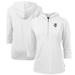 Women's Cutter & Buck White Minnesota Twins DryTec Virtue Eco Pique Recycled Half-Zip Pullover Hoodie Top