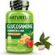 NATURELO Glucosamine (1500mg 2kcl) formulated with Chondroitin, MSM, Boswellia and Vitamin C for Collagen Formation Supporting Cartilage & Bone - 120 Capsules | 1 Month Supply