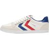 Sneaker HUMMEL "Slimmer Stadil Canvas Low", Gr. 41, bunt (weiß, blau, rot), Veloursleder, Textil, sportlich, Schuhe Retrosneaker Sneaker low Skaterschuh