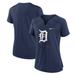 Women's Nike Navy Detroit Tigers Pure Pride Boxy Performance Notch Neck T-Shirt