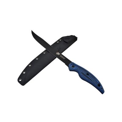 Cuda Knives Cuda 9 in Professional Ser Knife Fixed Blade Knife 9in Blue/Black Micarta Handle 18129