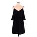 Trafaluc by Zara Casual Dress - A-Line Plunge 3/4 sleeves: Black Print Dresses - Women's Size Small