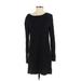 Ann Taylor LOFT Outlet Casual Dress - Sweater Dress: Black Dresses - Women's Size Small