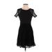 BCBGeneration Casual Dress - Fit & Flare: Black Dresses - Women's Size 2