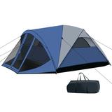 Gymax 6 Person Tent w/ Carry Bag Fiberglass in Blue | 72 H x 120 W x 164.4 D in | Wayfair GYM09976