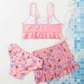 Maillot de bain Durable pour filles de 7 à 12 ans avec short à la mode débardeur + sous-vêtements