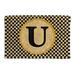 MacKenzie-Childs Monogrammed Entrance Mat Coir | 36 H x 24 W x 1.5 D in | Wayfair 349-16013