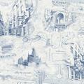 Room Mates Harry Potter Map 18.86' L x 18" W Peel & Stick Wallpaper Roll Vinyl in Blue | 18 W in | Wayfair RMK12355PL