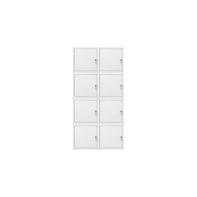 PROREGAL Mega Deal 8x Schließfachwürfel Cubic XL, HxBxT 45x45x45cm, Grau, Spind Spindschrank Schließfachschrank Schließf