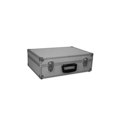 GORANDO Transport-Koffer silber mit Alurahmen | 440x300x130mm | Alukoffer - Würfelschaum Image
