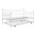 August Grove® Arhtur Twin Steel Daybed w/ Trundle Metal | 41.34 H x 77.4 W x 77.4 D in | Wayfair 1839609AAA634F8895CF71FB94C4A889