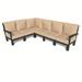 Highwood USA 78.75" Wide Outdoor Right Hand Facing Patio Sectional w/ Cushions Plastic in Red/Black | 34 H x 78.75 W x 102.75 D in | Wayfair