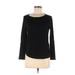 H&M Long Sleeve T-Shirt: Black Print Tops - Women's Size Medium