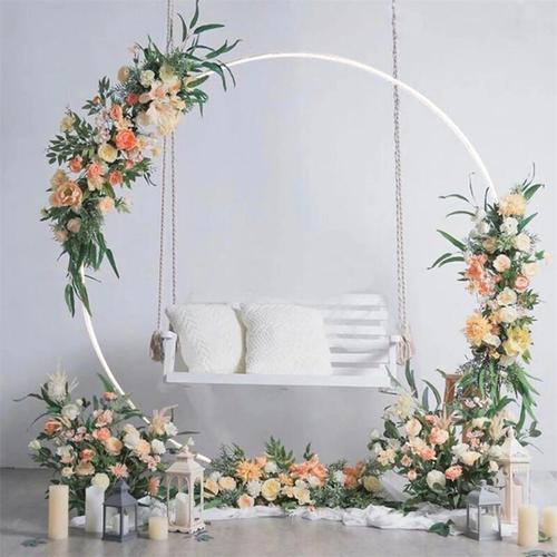 Unho – 2.4m Hochzeitsbogen Traubogen Hochzeit Ballonbogen Rosenbogen Blumenbogen Metall