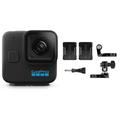 GoPro HERO11 Black Mini – Kompakte, wasserdichte Action-Kamera mit 5,3K60 Ultra HD-Video, 24,7 MP Einzelbildern, 1/1,9-Zoll-Bildsensor, Live-Streaming, Stabilisierung & Helmfront mit Seitenhalterung