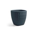 Vaso quadrato in resina 'Tyle' 40 cm. Blu Petrolio
