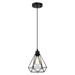 NUODIFANVintage Pendant Light Industrial Metal Cage Mini Pendant Lighting Oil Rubbed Black Finish Rustic Ceiling Light Fixture