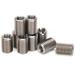 Thread Inserts 10 Pcs Thread Reducer M12 to M8 Self Tapping Threaded Insert Inner M8*1.25 Outer M12*1.75 Length 18MM Male Female Reducing Nut Stainless Steel Hardware Repair Tool