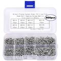 Heldig 800Pcs Small M2 Self-Tapping Screws Assortment Kit Countersunk Phillips Flat Head Wood Screws (M2-4mm 5mm 6mm 8mm 10mm 12mm 16mm 20mm)B