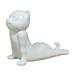 MPWEGNP Meditation Figurine Resin Statue Statue Yoga Decorative Animal Kitty Cat White Home Decor And Statues Ornament Glass