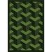 Joy Carpets 1505D-08 Rooftop Emerald 7 ft.8 in. x 10 ft.9 in. WearOn Nylon Machine Tufted- Cut Pile Whimsy Rug