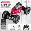 Alextreme Remote Control Twisted Car Gesture Control Deformation Toy Car with Sound&Light Effect USB Rechargeable 360 Degree Spins(Red Off-road Wheel)