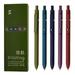 UIXJODO Gel Pens 5 Pcs 0.5mm Japanese Black Ink Pens Fine Point Smooth Writing Pens with Silicone Grip High-End Series Metal Clip Retractable Pens for Journaling Note Taking (Vintage)