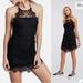 Free People Dresses | Free People Xs Mini Slip Dress Eyelash Lace Bodycon Halter She's Got It Black | Color: Black | Size: Xs