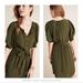 Anthropologie Dresses | Anthropologie Nicole Puff Sleeve Shirtdress Army Green Size Small | Color: Green | Size: S