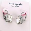 Kate Spade Jewelry | New Kate Spade 1/2" Clear Crystal Lever Back Drop Earrings | Color: Silver/White | Size: Os