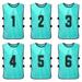Suzicca 6PCS Kid s Football Pinnies Quick Drying Soccer Jerseys Youth Sports Scrimmage Basketball Team Training Numbered Bibs Practice Sports Vest