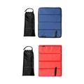 2Pieces Durable Camping Foam Pad Cushion Foldable Waterproof Seat Mat Sitting Pads with Storage Bag for Camping Hiking Backpacking Outdoor Activities Blue and Red