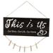 HOMEMAXS 1 Set Wall Decorative Wooden Plaque with Clip and Hemp Rope Letters Printing Wood Board