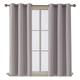 APEX FURNISHINGS Blackout Curtains For Living Room Décor, Insulated Thermal Curtains For Bedroom, Door Curtain, Eyelet Curtains 2 Panels With Tiebacks, Silver Grey Curtains (90x90) Inches