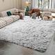 Modern Rectangular Size Shaggy Rug - Heavy Dense Pile Shaggy Rugs Living Room Large 120 X 170 cm Silver - Soft Fluffy Bedroom Decor Fluffy Area Rug