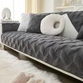 UIGJIOG Velvet Sofa Cover Corner Sofa 1 2 3 4 Seater,Sofa Protector Slip-Proof,L Shape Sofa Cover,Sofa Cover Corner Sofa Pets Dog Couch Cover Anti-Slip Sofa Cover,Dark grey,1 pc 90x210cm