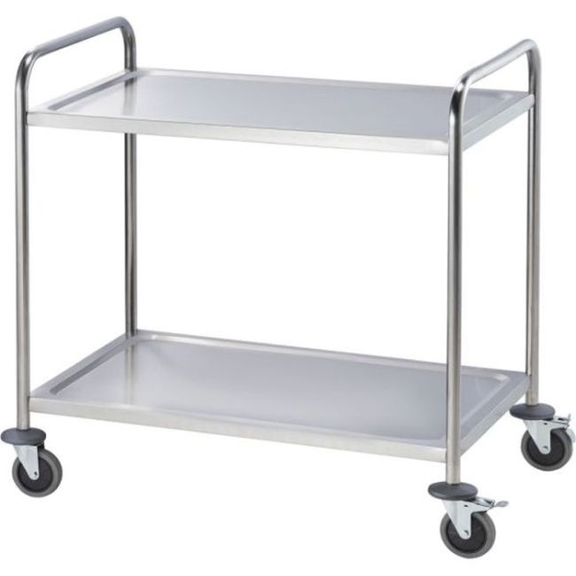 Stalgast Servierwagen Aus Edelstahl, Mit Zwei Borden, 860 X 540 X 940 Mm (Bxtxh) Image