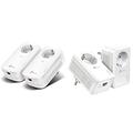 TP-Link Powerline Adapter Set TL-PA8010P KIT, weiß & Powerline Adapter Set TL-PA7017P KIT(1000Mbit/s Homeplug AV2, mit Steckdose, 2 Gigabit Ports, Plug&Play) weiß