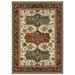 Style Haven Leander Tribal Medallion Red/ Multi Fringed Wool Blend Rug-