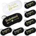 Bride Sleep Eye Masks Bachelorette Party Favor Accessories Bridesmaids Team Eye Masks and Adjustable Straps Bride Bridesmaid Proposal Gifts Party Favor(8 pcs black white)