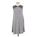 Gap Casual Dress - A-Line Crew Neck Sleeveless: Blue Print Dresses - Women's Size Small