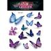 1/12 sheets Fashion Body Art Long Lasting Safe non -toxic Tattoo Sticker 3D Colorful Waterproof Butterfly Fake Tattoos Butterfly Temporary Tattoos RH007(1 SHEET)