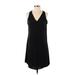 Old Navy Casual Dress - Shift Plunge Sleeveless: Black Print Dresses - Women's Size Small