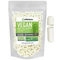 XPRS Nutra Size 0 Empty Capsules - 100 Count Empty Vegan Capsules - Vegetarian Empty Pill Capsules - DIY Vegetable Capsule Filling - Veggie Pill Capsules Empty Caps (White)